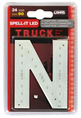 Lampa 98943 naklejka, litery-N, 24 V, czerwone diody LED 98943