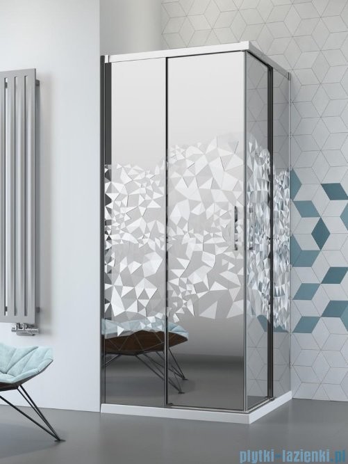 Radaway Grawer na szkle dla kabin wzór Crystal