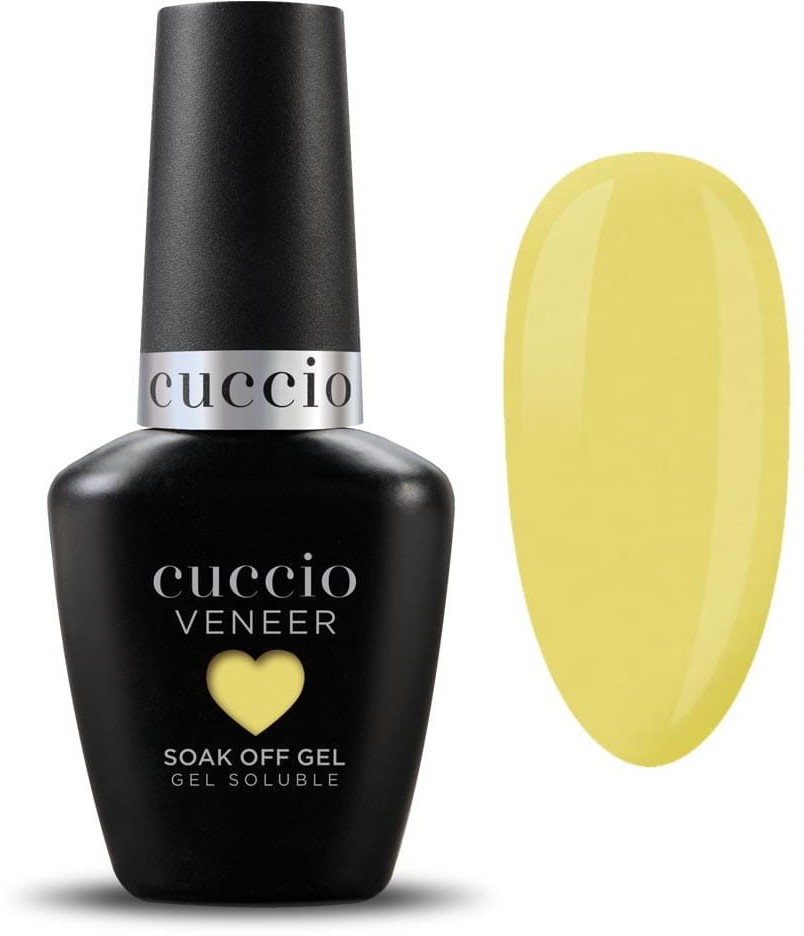 Cuccio 6143 Delikatny żółty żel kolorowy Veneer 13 ml Good Vibrations U6143-LED