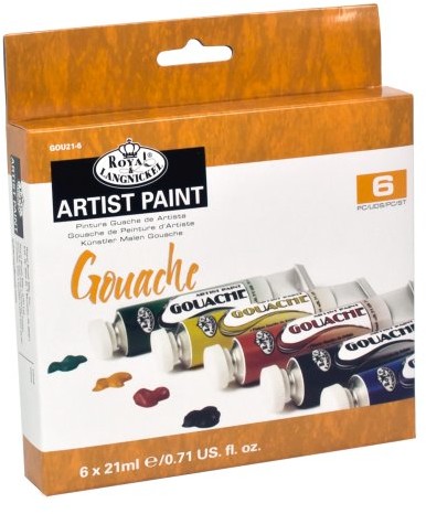 Royal Langnickel Royal & Lang Nickel 21 ML Gouache malarstwo kolorze (6 sztuki) GOU21-6