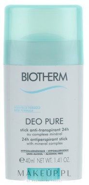 Biotherm Dezodorant w sztyfcie - Deo Pure 40ml Dezodorant w sztyfcie - Deo Pure 40ml