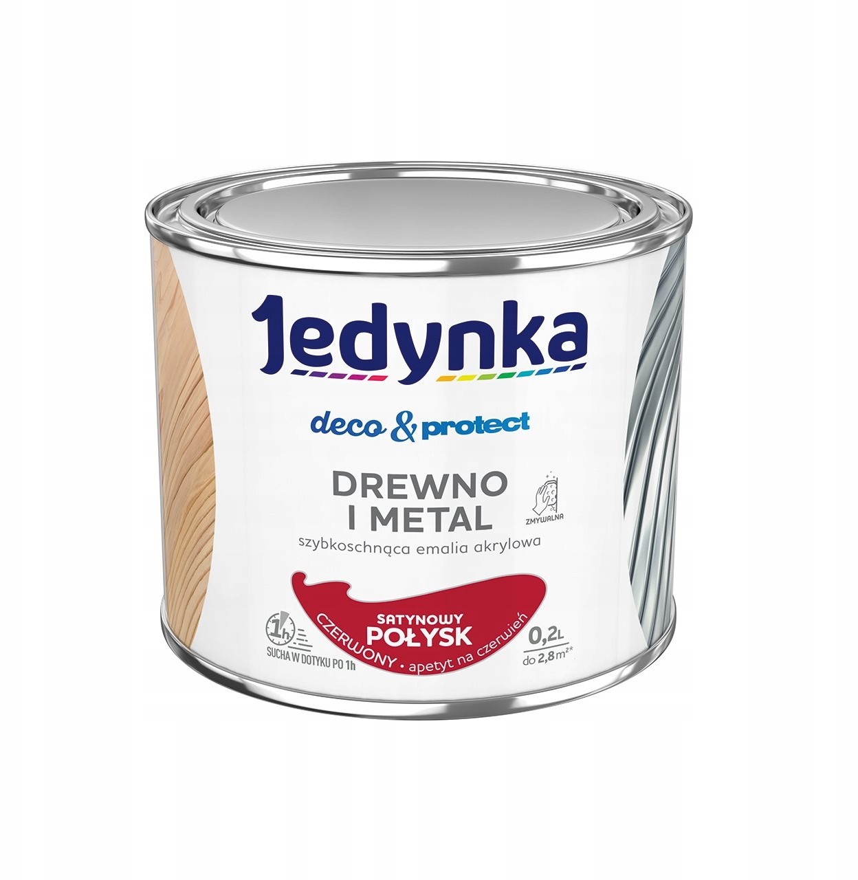 Jedynka D&p Drewno i Metal 0,2 Czerwony Satyna