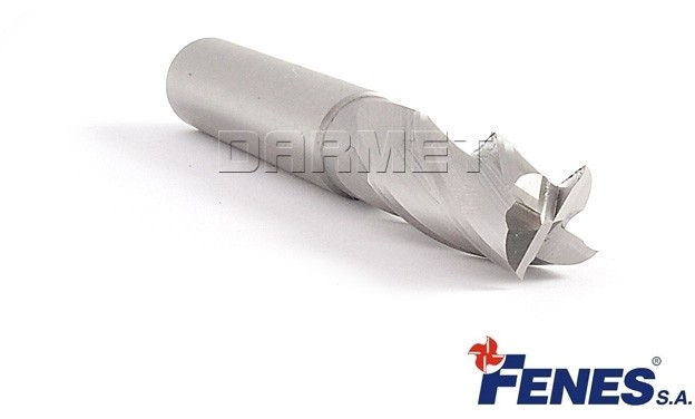 FENES Frez 4-ostrzowy trzpieniowy, krótki o ostrzach centralnych z chwytem walcowym DIN844-A K-M-N, HSS-E - 20MM - FEN_0641-512-101-665