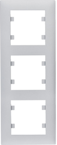 Hager LUMINA-INTENSE-Ramka-3-krotna-pionowa-srebrny WL5632