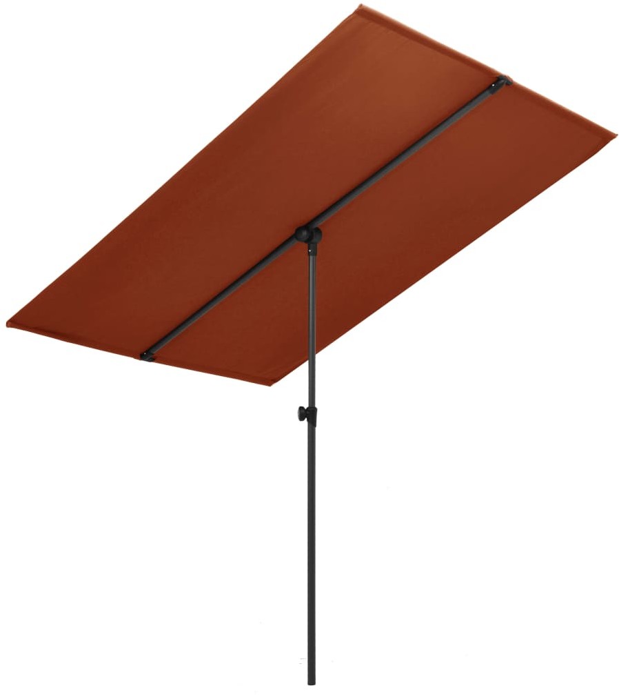 Zdjęcia - Parasol plażowy VidaXL Parasol ogrodowy na słupku aluminiowym, 180x130 cm, terakota Lumarko! 