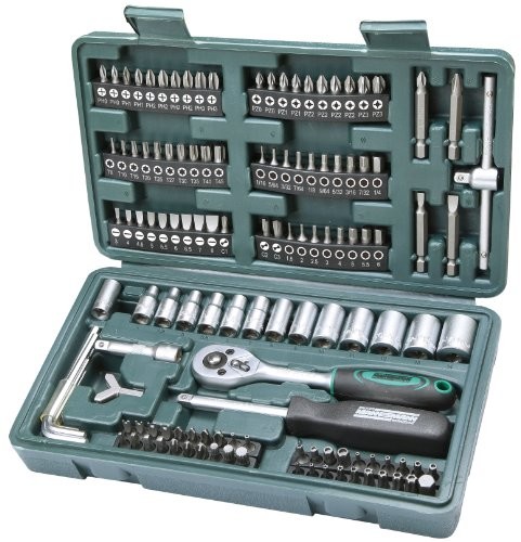 Brüder Mannesmann Werkzeug Mannesmann M29166, 130-częściowy zestaw kluczy nasadowych i bitów M29166