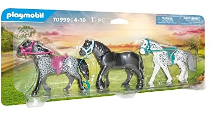 Playmobil Country 70999 Trzy konie: fryz, knabstrup i koń andaluzyjski, od 4 lat 70999