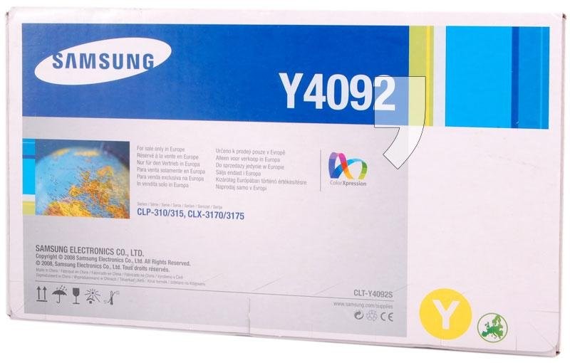 Фото - Чорнила й тонер Samsung CLT-Y4092S  toner żółty, oryginalny (SU482A)