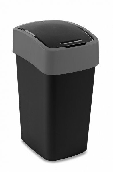 Curver Kosz na śmieci 25L Flip Bin czarny/srebrny 229415