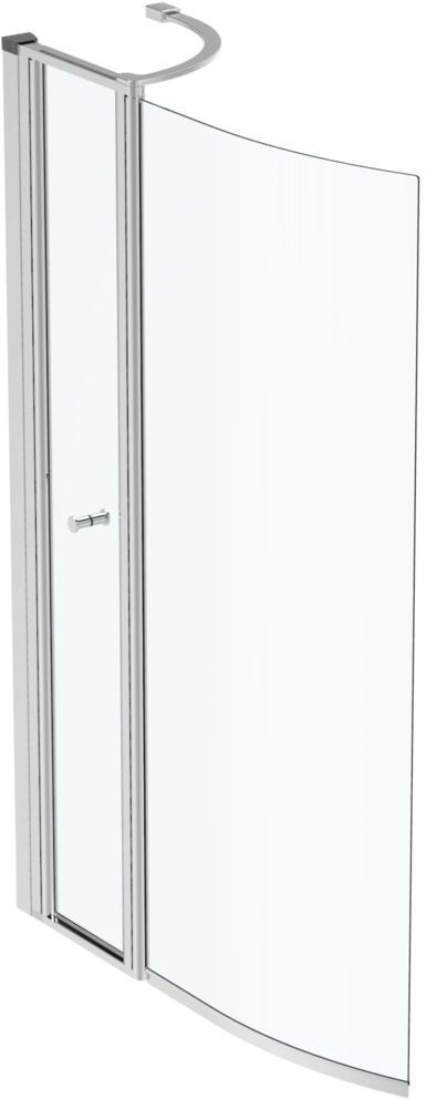 Ideal Standard Connect Air Parawan nawannowy 1-częściowy 89x29x142 cm otwierany profil aluminiowy srebrny szkło przezroczyste E1137EO