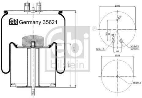 FEBI Mieszek, klimatyzacja FEBI 35621