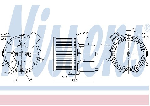 NISSENS Wentylator wnętrza 87405