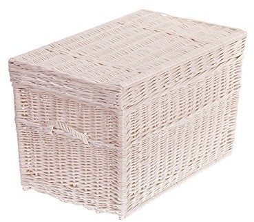 e-wicker24 558  70/W Kufer z wikliny, kosz, beżowy, 70 x 42 x 47 cm 558-70/W