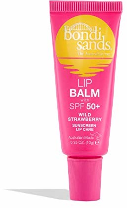 Lip Balm Bondi Sands Bondi Sands Wild Strawberry with SPF 50+ | Nourishing Formula Locks in Moisture + Provides UVA+UVB Protection, Enriched with Shea Butter, Jojoba Oil, and Vitamin E, Vegan + Cruelty Free | 10g