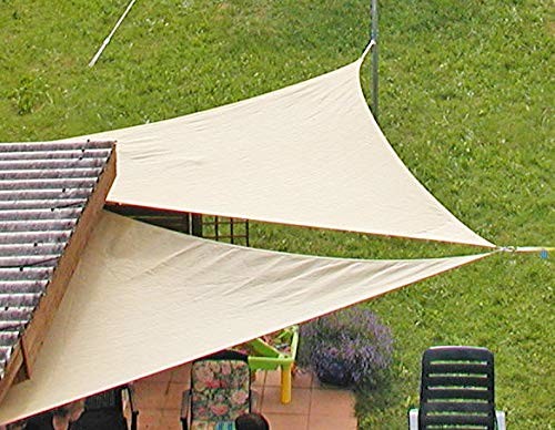 EDUPLAY Eduplay ochrona przed słońcem żagiel przeciwsłoneczny, odporne na działanie wody, 5x5x5m, beżowy