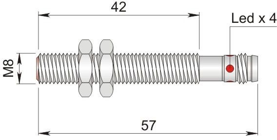 ORNO indukcyjny 8 mm SI8-DC2 PNP NO H1 I08000084