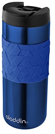 Aladdin Easy-Grip Leak-locktm stal nierdzewna-kubek termiczny, 0.47 litra, 100% zabezpieczony przed wyciekiem, izolowany próżniowo, niebieski, 7.4 x 7.4 x 20 cm 10-02679-010