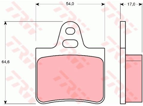 TRW Zestaw klocków hamulcowych, hamulce tarczowe GDB263
