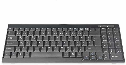 Digitus Klawiatura do konsoli KVM firmy układ turecki, QWERTY, czarna DS-72000TR