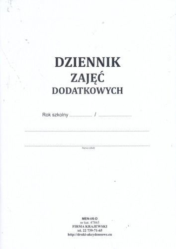 Firma krajewski Dziennik zajęć dodatkowych [Men-I/6-D] 47865