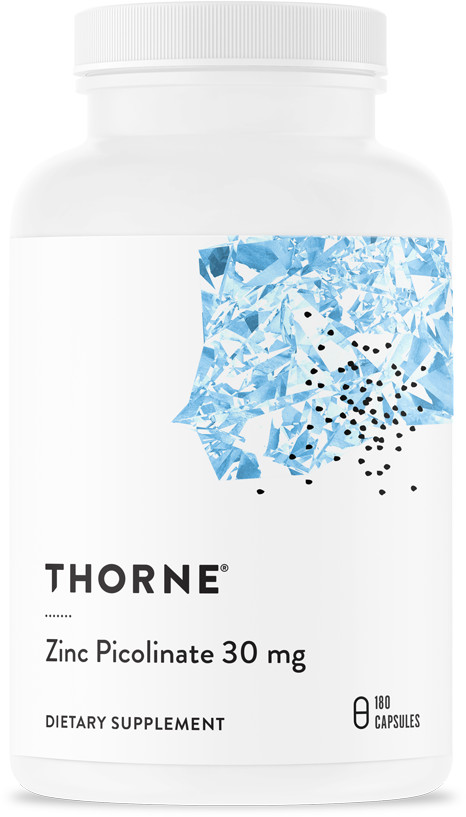 THORNE RESEARCH Zinc Picolinate 30mg (Pikolinian cynku) 180 Kapsułek wegetariańskich
