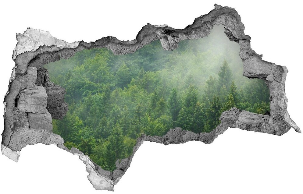 Wallmuralia.pl Samoprzylepna dziura naklejka Tajemniczy las
