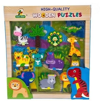 EUROBABY ZABAWKI Puzzle Safari Eurobaby EBZ16H1138