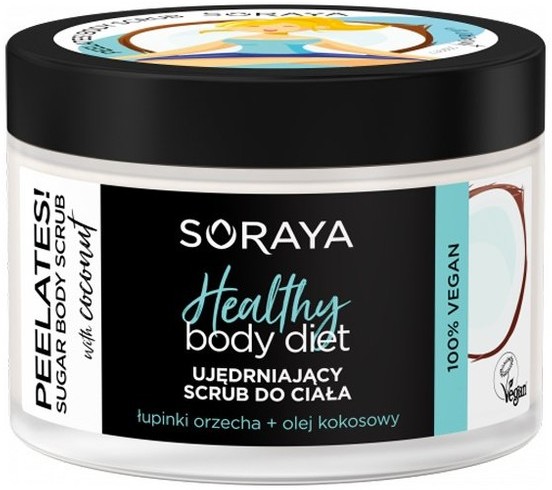 Soraya Body Diet Ujędrniający Scrub do ciała z łupinkami orzech i olejem Kokosowym 200g