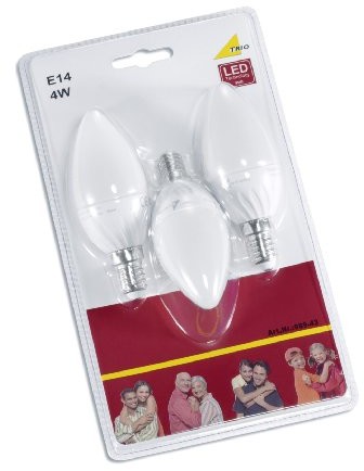 Trio Leuchten LED źródeł światła 3-ER Blister świeca E14, 4 W 989 43 989-43