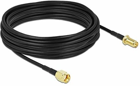 Delock Kabel antenowy RP-SMA wtyczka do gniazda RP-SMA LMR/CFD100 10 m low loss 90465