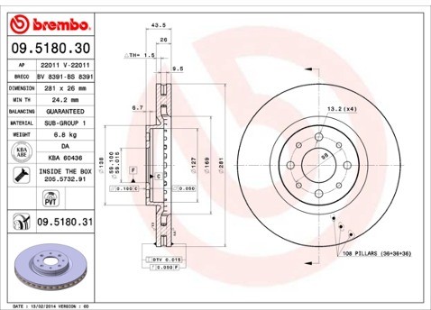 BREMBO 09.5180.31