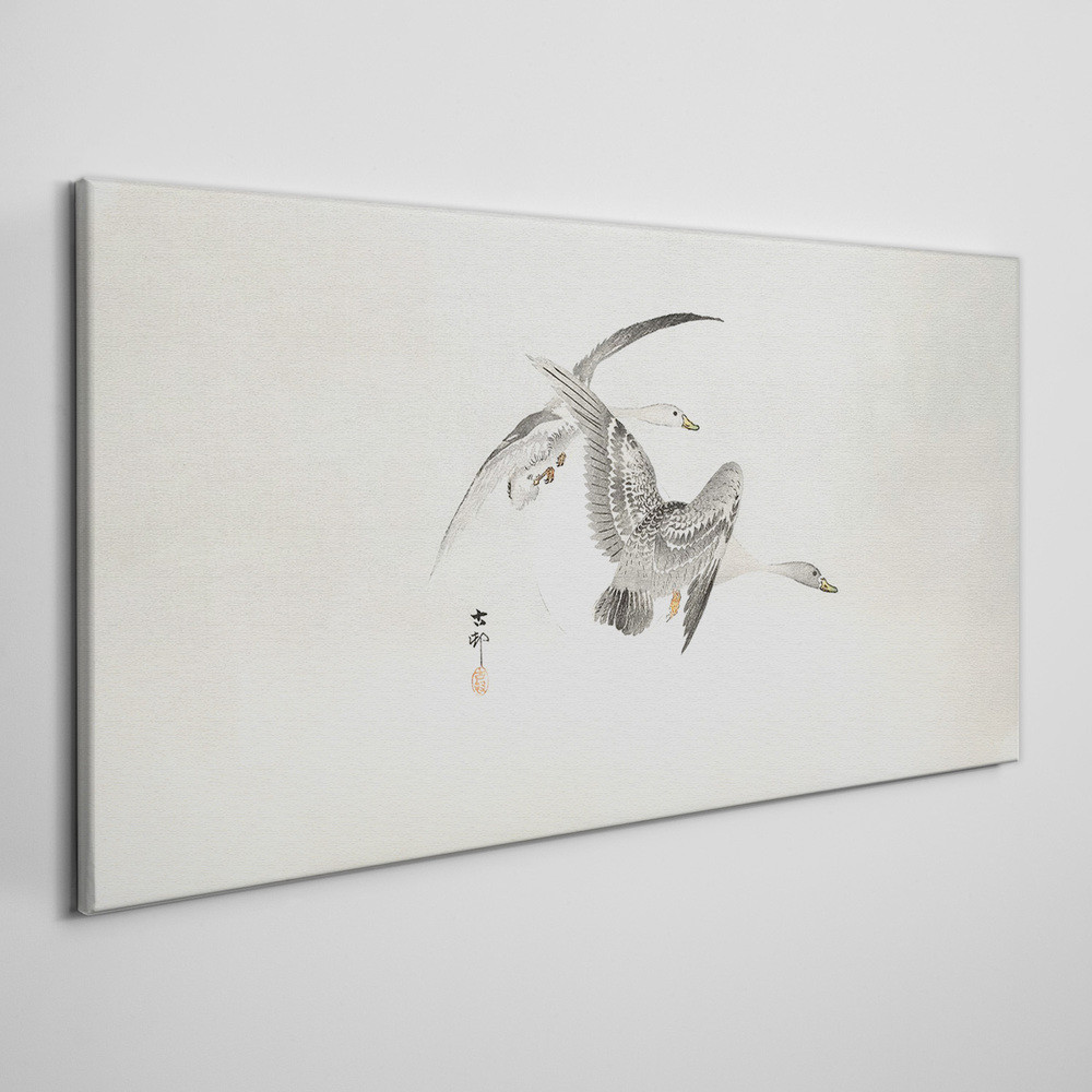 PL Coloray Obraz Canvas Zwierzęta Ptaki Gęsi Niebo 100x50cm