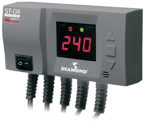 LEDart DIAMOND ST-04 LED DIAMOND TERMOREGULATOR POMPY C.O,KOTŁA + CZUJNIK ST-04