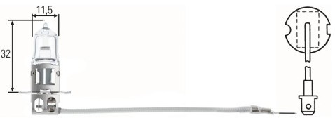 Hella Żarówka H3 55W 12V PK22S 8GH 002 090-131