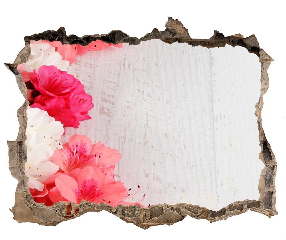 Wallmuralia.pl Samoprzylepna dziura naklejka beton Kwiaty