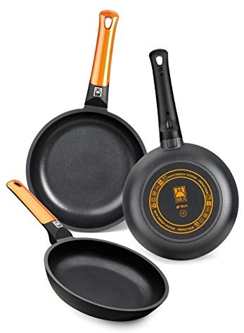 BRA Efficient Pomarańczowy  zestaw 3 patelnia A281240