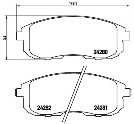 BREMBO Zestaw klocków hamulcowych, hamulce tarczowe P 23 126