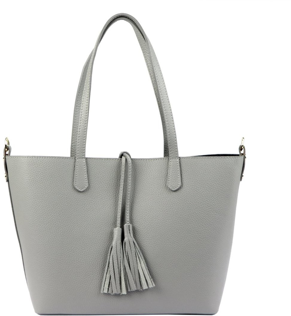 Vera Pelle Stylowa pojemna duża skórzana damska shopperbag