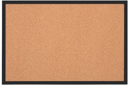 Nobo 1903771 tablica z korka (z ramą z tworzywa sztucznego, 585 X 430 MM), czarny 1903776
