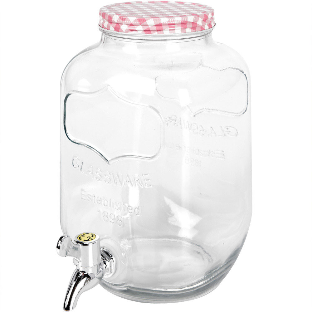 EH Excellent Houseware Słój z kranem i pokrywą 16x27 cm, 4 l