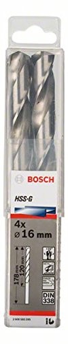 Bosch Professional Bosch Pro oszlifowane wiertło do metalu HSS-G (4 sztuki,  16 MM) 2608585595