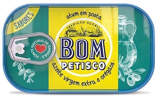 Bom petisco Stek z tuńczyka w oliwie z oliwek extra vergine i oregano 120g Bom Petisco 1111-uniw