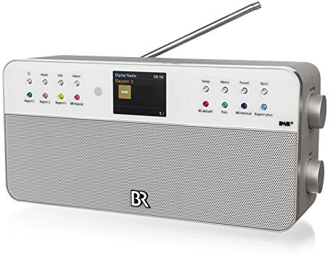 Dual BR radio 2 Portable Radio Station (DAB (+)/FM-Radio, kolorowy wyświetlacz TFT, BR-magazynujących przyciski, złącze Aux-in, gniazdo słuchawkowe) srebrny 74735