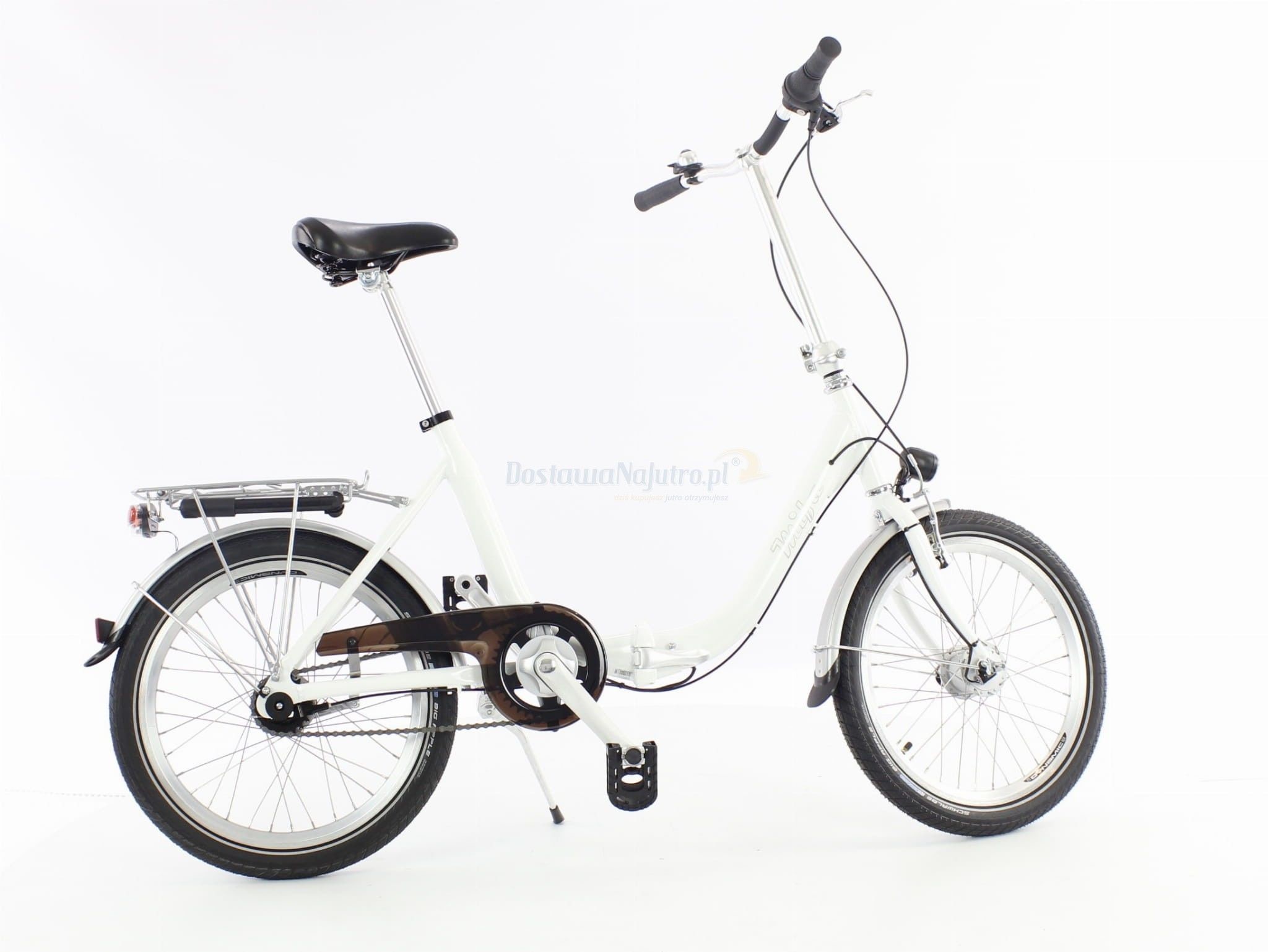 MIFA germany Aluminiowy rower składany SKŁADAK niska rama 3 biegi Nexus SHIMANO prądnica biały 228673910