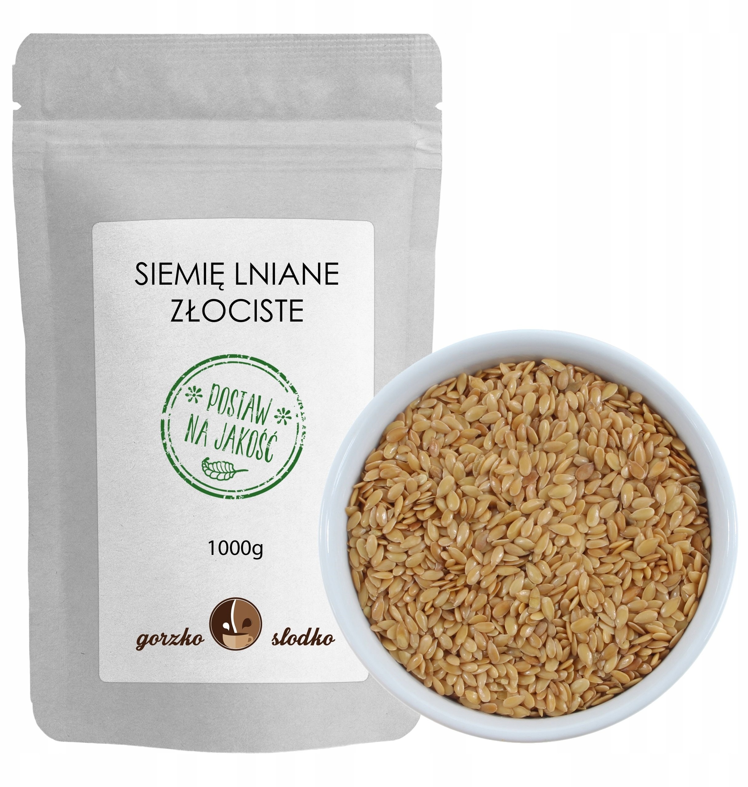 Siemię Lniane Złociste budwigowe złote ziarno 1kg