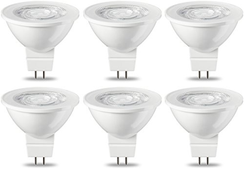 AmazonBasics żarówka LED GU5.3 MR16, 4,5 W (zastępuje 35 W), ciepła biel, opakowanie 6 sztuk