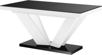 Hubertus Stół VIVA 2 160256 x89 czarny połysk/biały połysk rozkładany HS-VIVA2-BW