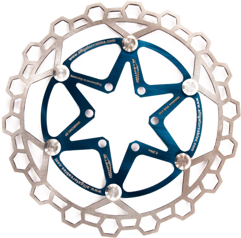 ALLIGATOR Diamond 2P Floating Disc Brake Rotor, niebieski/srebrny 160mm 2022 Tarcze hamulcowe 10240060521