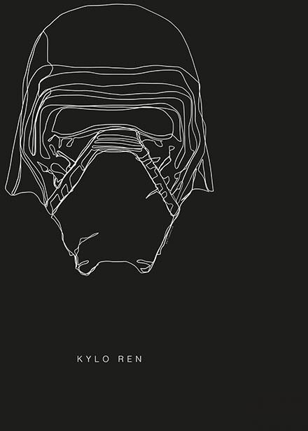 Obraz Komar Star Wars Lines Dark Side Kylo WB100 WB100