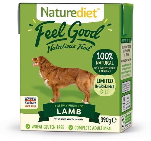 Naturediet Świeżo Przygotowana Jagnięcina z Ryżem i Marchewką 390 g